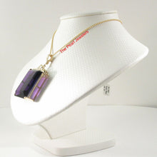 Load image into Gallery viewer, 14K Yellow Gold Baguette Amethyst Enhancer Pendant