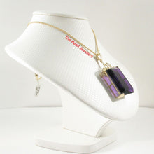 Load image into Gallery viewer, 14K Yellow Gold Baguette Amethyst Enhancer Pendant