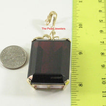 Load image into Gallery viewer, 14K Yellow Gold Baguette Garnet Enhancer Pendant