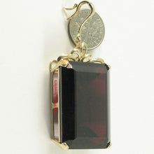 Load image into Gallery viewer, 14K Yellow Gold Baguette Garnet Enhancer Pendant
