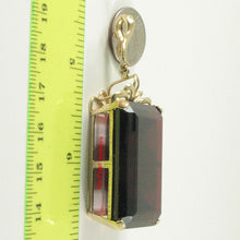 Load image into Gallery viewer, 14K Yellow Gold Baguette Garnet Enhancer Pendant