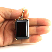 Load image into Gallery viewer, 14K Yellow Gold Baguette Garnet Enhancer Pendant
