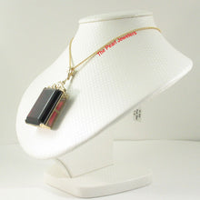 Load image into Gallery viewer, 14K Yellow Gold Baguette Garnet Enhancer Pendant