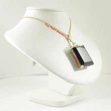 Load image into Gallery viewer, 14K Yellow Gold Baguette Garnet Enhancer Pendant