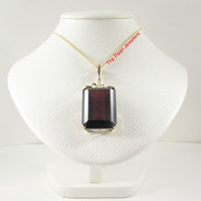 Load image into Gallery viewer, 14K Yellow Gold Baguette Garnet Enhancer Pendant