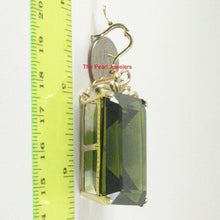 Load image into Gallery viewer, 14K Yellow Gold Baguette Peridot Enhancer Pendant