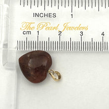 Load image into Gallery viewer, 14K Yellow Gold Heart Brown Agate Pendant