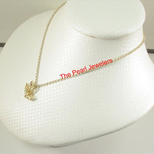 Load image into Gallery viewer, 14K Yellow Gold Butterfly Pendant with Diamonds, Ruby & Emerald