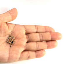 Load image into Gallery viewer, 14K Yellow Gold Cock Design Pendant with Sapphire & Ruby