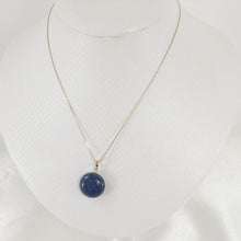 Load image into Gallery viewer, 14K Yellow Gold Coin Lapis Lazuli Pendant (16mm