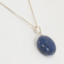 Load image into Gallery viewer, 14K Yellow Gold Coin Lapis Lazuli Pendant (16mm