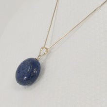 Load image into Gallery viewer, 14K Yellow Gold Coin Lapis Lazuli Pendant (16mm