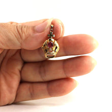 Load image into Gallery viewer, 14K Yellow Gold Crown Ruby & Diamond Pendant
