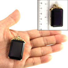 Load image into Gallery viewer, 14K Yellow Gold Cushion Amethyst Solitaire Pendant