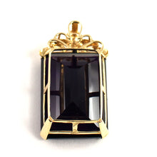 Load image into Gallery viewer, 14K Yellow Gold Cushion Amethyst Solitaire Pendant