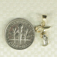 Load image into Gallery viewer, 14K Yellow Gold Diamond Script Initial F Pendant