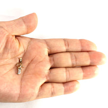 Load image into Gallery viewer, 14K Yellow Gold Diamond Script Initial F Pendant