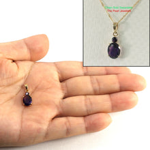 Load image into Gallery viewer, 14K Yellow Gold Amethyst Pendant with Chain Option