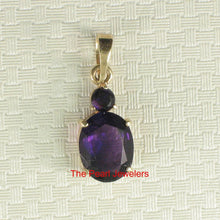 Load image into Gallery viewer, 14K Yellow Gold Amethyst Pendant with Chain Option