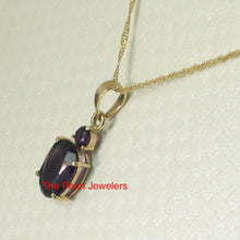 Load image into Gallery viewer, 14K Yellow Gold Amethyst Pendant with Chain Option