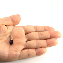 Load image into Gallery viewer, 14K Yellow Gold Amethyst Pendant with Chain Option