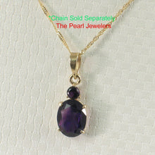 Load image into Gallery viewer, 14K Yellow Gold Amethyst Pendant with Chain Option