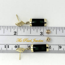 Load image into Gallery viewer, 14K Yellow Gox Dragon Cabochon Dangle Earrings