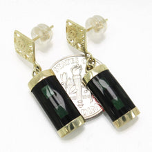 Load image into Gallery viewer, 14K Yellow Gox Dragon Cabochon Dangle Earrings