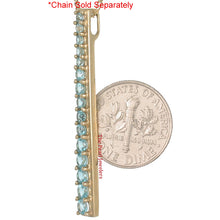 Load image into Gallery viewer, 14K Yellow Gold Fifteen-Stone Blue Topaz Pendant