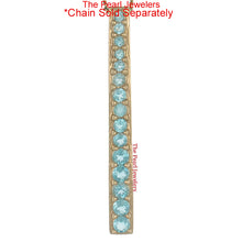 Load image into Gallery viewer, 14K Yellow Gold Fifteen-Stone Blue Topaz Pendant