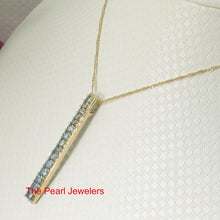 Load image into Gallery viewer, 14K Yellow Gold Fifteen-Stone Blue Topaz Pendant