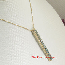 Load image into Gallery viewer, 14K Yellow Gold Fifteen-Stone Blue Topaz Pendant