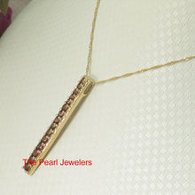 Load image into Gallery viewer, 14K Yellow Gold Fifteen-Stone Garnet Pendant