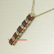 Load image into Gallery viewer, 14K Yellow Gold Five-Stone Garnet Pendant