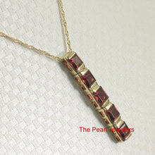 Load image into Gallery viewer, 14K Yellow Gold Five-Stone Garnet Pendant