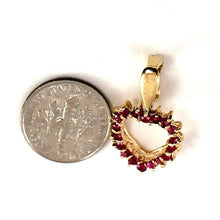 Load image into Gallery viewer, 14K Yellow Gold Heart Ruby Pendant