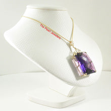 Load image into Gallery viewer, 14K Yellow Gold Faceted Octagon Amethyst Enhancer Pendant