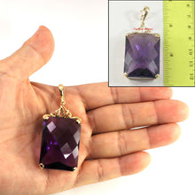Load image into Gallery viewer, 14K Yellow Gold Faceted Octagon Amethyst Enhancer Pendant