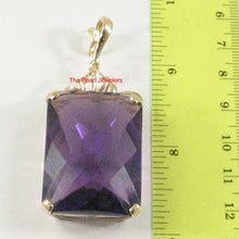 Load image into Gallery viewer, 14K Yellow Gold Faceted Octagon Amethyst Enhancer Pendant