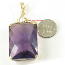 Load image into Gallery viewer, 14K Yellow Gold Faceted Octagon Amethyst Enhancer Pendant