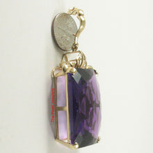 Load image into Gallery viewer, 14K Yellow Gold Faceted Octagon Amethyst Enhancer Pendant