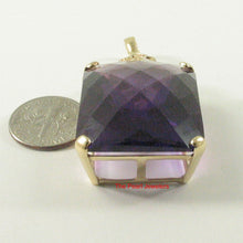 Load image into Gallery viewer, 14K Yellow Gold Faceted Octagon Amethyst Enhancer Pendant