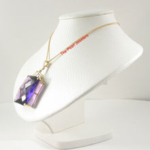 Load image into Gallery viewer, 14K Yellow Gold Faceted Octagon Amethyst Enhancer Pendant