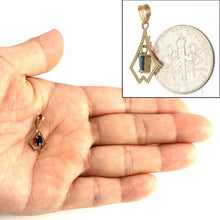 Load image into Gallery viewer, 14K Yellow Gold Oval Blue Sapphire Pendant
