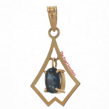 Load image into Gallery viewer, 14K Yellow Gold Oval Blue Sapphire Pendant