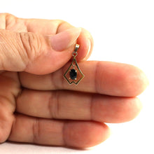 Load image into Gallery viewer, 14K Yellow Gold Oval Blue Sapphire Pendant