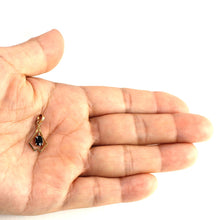 Load image into Gallery viewer, 14K Yellow Gold Oval Blue Sapphire Pendant