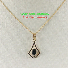 Load image into Gallery viewer, 14K Yellow Gold Oval Blue Sapphire Pendant