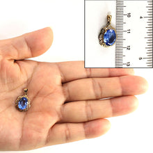Load image into Gallery viewer, 14K Yellow Gold Oval Blue Topaz Pendant