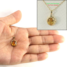 Load image into Gallery viewer, 14K Yellow Gold Oval Citrine Pendant
